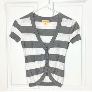 Arizona Jean Co Gray/White Stripe Sweater - Kids S